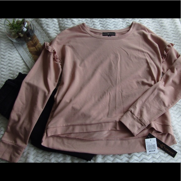 Almost Famous Fall Sweater With Ruffles - Picture 1 of 7